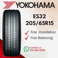 2056515 205 65 15 205/65R15 205-65-15 YOKOHAMA BLUEARTH ES32 Car Tyre Tire  (FREE INSTALLATION)