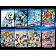 [มือ2][29] แผ่นแท้ Ps Vita Hatsune Miku | School idol | Taiko | Miracle Girls Festival | Zone Japan 