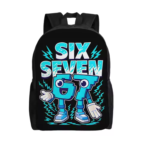 Funny 6 7 Meme Backpack Student Polyester College Backpacks Pattern Casual School Bags Rucksack