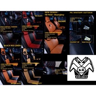 Sarung kusyen seat kereta PU Leather (Cartoon Logo / Kosong)
