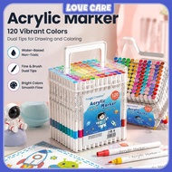 24/36/40/60/80/120 Colors Acrylic Marker Pen  Super Coverage Quick Dry Waterproof Permanent Marker f