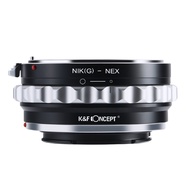 K&amp;F Concept Lens Mount Adapter Compatible with Nikon G AF-S F AIS AI Nikkor F Mount G-Type D/SLR Lens to Sony Alpha E-Mount NEX Camera Compatible with Sony Alpha A7 A6000 A6300 A6500 A5000 A5100