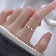 Fashion Copper Alloy Ring Korean-Style Minimalist Niche Design Elegant Open-Style BFF Ring Yiheng St