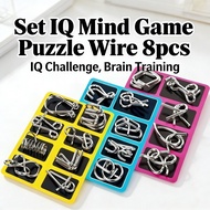 Puzzle 8pcs Brain Teaser IQ Game Teaser Unlocking Toy Gift Metal Puzzle Metal Wire