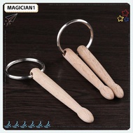 MAGICIAN Drum Sticks Key Ring, Mini Gift Drumsticks Keychain, Wood Metal Drumstick Grommets