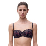 [Chantelle] Fleurs Signature _ 1/2 Gauze Unlined Underwear Bcd (12q50 B00 Deep Sea Witch)