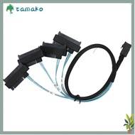 TAMAKO Mini SAS HDD Cable, 50cm/1.6ft 12Gbps SFF 8643 to 4 SAS 29P Cable, durable High Speed SFF 864
