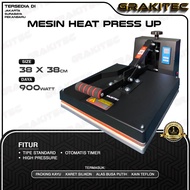 Mesin Heat Press Sablon Kaos 38x38 900 Watt & 600 Watt HIGH PRESSURE