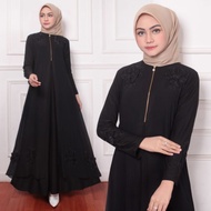 Abaya Turkey | Hawa Abaya Dress 2211 | Jetblack Abaya | Turkey hawa Gamis