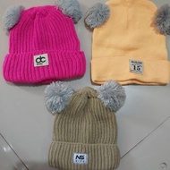 Knitted Pompom Baby Hat +-3m to 2y