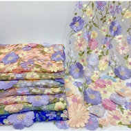 1 Yard Water Soluble Flower Three-Dimensional Lace Mesh Lace Embroidered Dress Evening Gown Fabric F