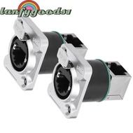 LANFYGOODS 2 Pcs RJ45 Angled Connector, Fire Retardant Round Insulator RJ45 Aviation Plug, 8P8C Inte