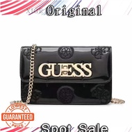 COM GS Guess Home New Fashion Simple Versatile Embossed Chain Women's Bag Solid Color One-shoulder Diagonal Small Square Bag
