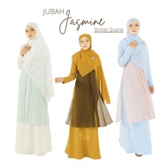 READY STOCK Jubah Jasmine free shawl,Jubah Jelita Wardrobe,Jubah plussize,Jubah muslimah,Jubah saiz besar