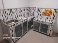 Kitchen set bawah aluminium set - Rak kompor wastafel set