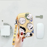 Cute Snoopy Merchandise Digital Storage Bag Travel Digital Accessory Storage Bag Data Cable Bag