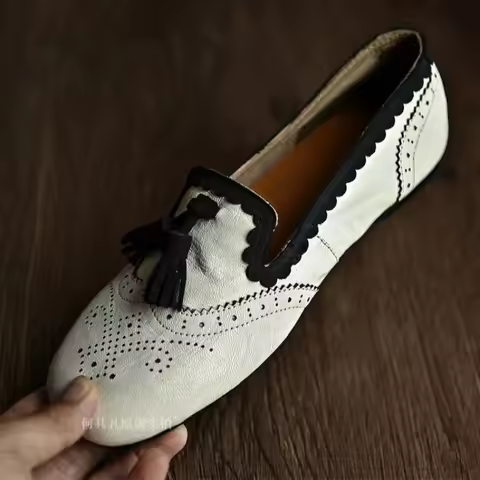 Retro Embossed Flowing Tassel Flat Sandal for Women - 2026 New Style Casual Single Sandal
