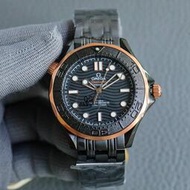 【熱賣】歐米茄-OMEGA海馬系列全自動機械機芯手錶 316L精鋼表殼真皮表帶 商務休閒腕錶鋼帶手錶 實物拍攝 放心下標