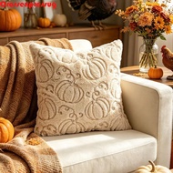 VORTEX Hallow Throw Pillow Covers, Embroidered Zipper Closure Cushion Covers, Maple Leaf Pattern Pum