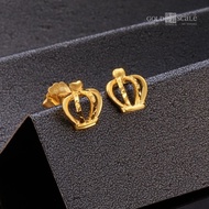 916 Gold Crown Earrings