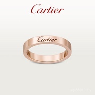 Fashion [Ready Stock] Cartier Ring Cartier C Series Rose Gold Platinum Narrow Wedding Ring VUGN