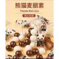 Local Shipping 10pcs Panda Teddy Bear Chocolate Ball Bola Coklat Choco Cocoa Candy Snack Viral 熊猫巧克力夹心豆/年货喜糖/儿童糖果休闲小零食