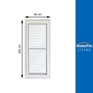 SankyoAlumi ชุดประตูเปิดAluminum J-TRUST 90x205 ซม. สีขาว พร้อมระบบVentilation ชุดวงกบ-บานพับ-ลูกบิด