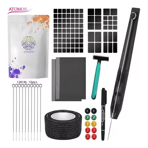 3D Hand Poke And Stick Manual Tool Pen Professional DIY Tattoo Sticker Set Needles 1RL 3RL 5RL 7RLAc