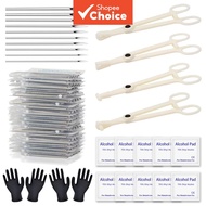 42Pcs Body Piercing Kit with Needles 12G-20G Clamps Forceps Tool Set