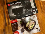 Swiss Diamond瑞士鑽石圓深煎鍋28cm含蓋