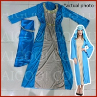 ▩ ✟ ☂ Mama Mary Costume for Female Adults Mother Mary Cosplay for Women Nativity Holiday Bible Char