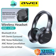 Awei AT3 ANC Wireless Headset ANC + ENC Noise Cancellation Headset HiFi Stereo Headphone Awei Earpho
