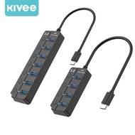 KIVEE USB HUB 4/7 Port USB 3.0 Splitter With Micro USB Power Port Multiple High Speed OTG Adapter fo