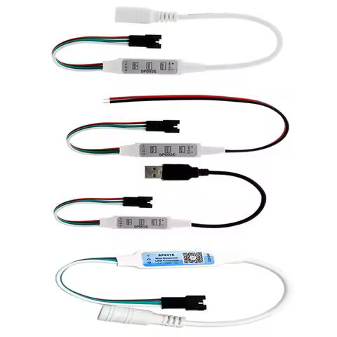 WS2812B WS2811 LED Controller for Pixel LED Strip Light USB 3Key LED Light Strip SP621E Music Blueto