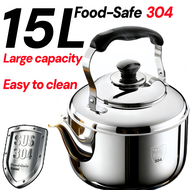 4~15L Large Capacity Thickened 304 Stainless Steel Whistle Kettle Suitable for Home Induction Cooker