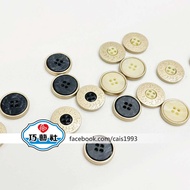 [Qiaoyi Club Special Offer-Shipping over 99 Yuan] Gold Frame Printing Ink 4 Eye Buttons (4 Pcs Per P