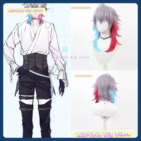 Mid-jade Wig Store Nijisanji Gavis Bettel Cosplay Wig Anime Game Role-playing Halloween Party Perfor