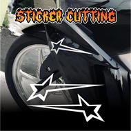 Sticker Motor - Sticker cutting variasi BINTANG LANCIP aerox vario beat scoopy helm motor Stiker cut