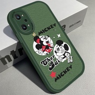 Casing For Realme GT Neo2 Neo 3T Cartoon Mickey Minnie Mouse Pattern Back Cover Soft Silicone PU Leather Phone Case