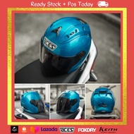ACES PREMIUM R2 LIMITED EDITION DARK CYAN WITH VISOR SMOKE ( OPEN FACE HELMET )