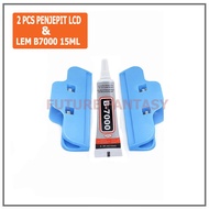 2 Pcs LCD Casing Clamps hp and Glue B7000 T7000 15ml for LCD Service