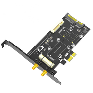 2In1 Combo Mini PCIE to PCI-E 1X Adapter and MSATA to SATA3 Adapter with SIM Card Slot for Msata SSD