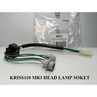 MODENAS MR3 KRISS 110 MR3 KRISS110 MR3 HEAD LAMP SOCKET HEAD LIGHT SOCKET SOKET LAMPU DEPAN HOLDER R