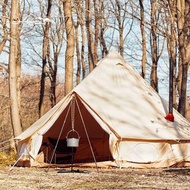 (包郵) 土耳其 Campout 3米/4米多功能蒙古包金字塔戶外印第安多人棉布煙囪帳篷露營用品