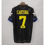 Umbro Red Devils 93-94 Force Manchester United Away Black Jersey Classic Retro No. 7 Cantona Footbal