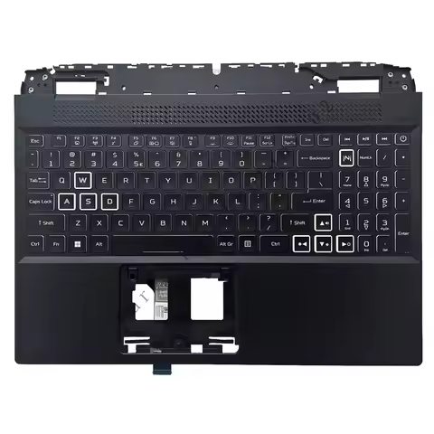 P For Acer Nitro 5 AN515-58 AN515-46 N22C1 Palmrest w/Backlit Keyboard &White Keys