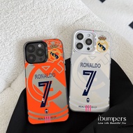 ibumpers Real Madrid C Ronaldo No.7 Jersey Pattern Men Phone Case for Iphone 16 15 14 13 12 11 Pro M