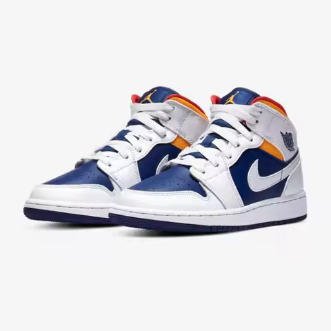 Nike Authentic AIR JORDAN 1 MID AJ1 GS Basketball Shoes 554725-131
