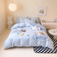 2024New A Authentic Sanrio 3D Heavy Cotton Embroidery Series1.2m Three-piece embroidered bed sheet s