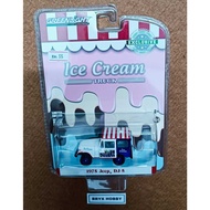 Greenlight Hobby Exclusives 1975 Jeep DJ-5 Ice Cream Truck 30005 White & Blue (1:64)